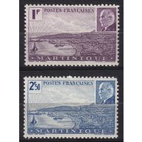 24.FrK. Франция. Колонии. Мартиника. Маршал Петен. 1941 г. Полная серия. Mi.##190-191.
