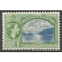 Тринидад и Тобаго. Королева Елизавета II. Бухта. 1953г. Mi#155.