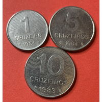 Бразилия, 3 монеты