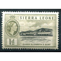 Британские колонии - Сьерра-Леоне - 1956г. - ландшафты, королева Елизавета II, 1 P - 1 марка - MNH [Mi 147]. #4-B5-118-A-1