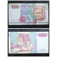 1000 лир Италия 1990 г.