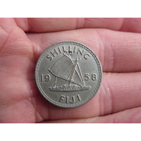 Фиджи.1 шиллинг.1958. С 20 копеек. Распродажа коллекции. Смотрите другие лоты.