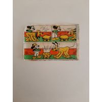 Вкладыш DONALD Дональд Дак Микки Маус DISNEY. РЕДКИЙ. Белые штаны. В коллекцию.