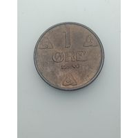 Норвегия 1 эре 1940 года .