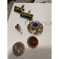 Брошь, запонки , части брошей