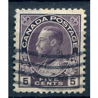 Британские колонии - Канада - 1922/25г. - король Георг V, 5 с - 1 марка - гашёная [Mi 109]. #3-WB-82-A-1