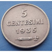 Сан-Марино. 5 чентезимо 1935