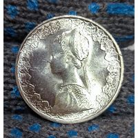 500 лир 1967! Кораблик! Ярчайшее серебро Италии!