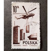 Марка Польша 1976 год Самолет