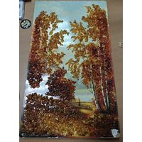 Картина СССР. С натуральным янтарем. 27x47 см Неизвестный худохник. 90-ые