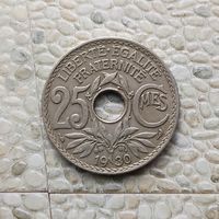 25 сантимов 1930 года Франция. Третья  Республика. Красивая монета! Родная патина! Единственная на аукционе!