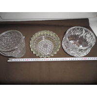 Хрустальная пепельница и конфетницы 2 шт.времён СССР.С рубля.