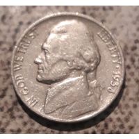 5 центов  1938 Р США Джеферсон