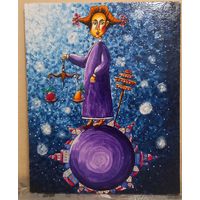 Картина на холсте маслом Весы, 40/50см