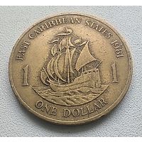 Восточные Карибы 1 Доллар, 1981 5-3-4