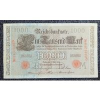 1000 марок Германия 1910 г. (красная печать)