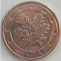 Германия 5 евроцентов 2002 г. F