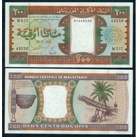 Мавритания 200 угий 2002 года, UNC