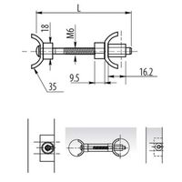Стяжка для столешниц GTV 100 mm