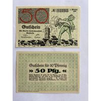 Нотгельд 50 пфеннигов Ньюштрелиц. Веймарская республика - 1602 (2)