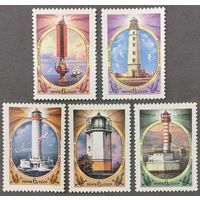 Марки СССР 1982г Маяки Черного и Азовского морей (5290-5294)