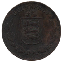 Бейливик Гернси (Коронное Владение). 8 дублей ( даблов ) 1918.