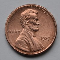США, 1 цент 1987 г.