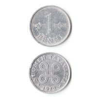 1 пенни Финляндия 1972 года