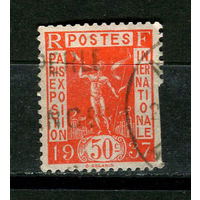 Франция - 1936 - Всемирная выставка 50C - (с повреждением) - [Mi.331a] - 1 марка. Гашеная.  (Лот 26JH)-TG2P25