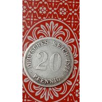 Германия 20 пфеннигов 1874 В