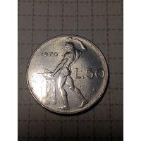 50 лир Италия  1970 год