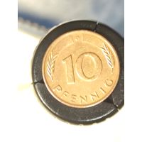 Германия 10 пфеннигов 1972 D