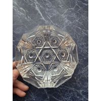 Винтажная хрустальная пепельница со звездой Давида