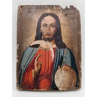 Икона Господь Вседержитель. Красивое письмо! 19 век. С рубля