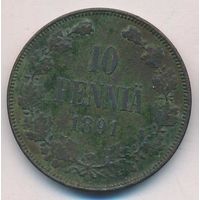 10 пенни 1891 год _состояние VF