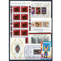 ФРГ - 6 блоков и 1 лист - MNH, 1 лист с небольшим повреждением клея. #O-W-80-E-1