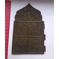 Старинная Икона.Створка от большого складня 16х9,5 см