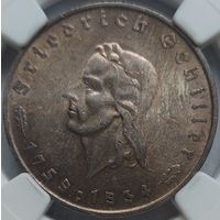 5 марок 1934 Шиллер MS-62 NGC. Нечастая монета.