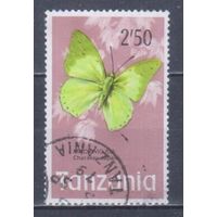 [948] Танзания 1973. Фауна.Бабочка. Гашеная марка.