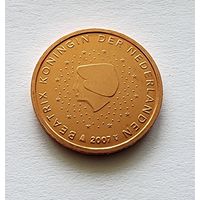 Нидерланды 2 евроцентат, 2007 из официального набора BU