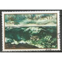 Дания(Остров Зеландия). Морской пейзаж. Живопись. 1976г. 1 марка.