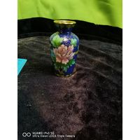 Шикарная коллекционная ваза старый Китай Клуазоне трёхдневный аукцион