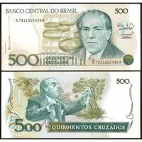 Бразилия 500 крузеиро образца 1986-1988 года UNC p212d