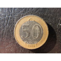 Турция. 50 куруш.2005. С 20 копеек. Распродажа коллекции. Смотрите другие лоты.