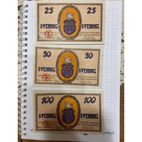 Нотгельд 25-50-100 пфеннигов. Германия. Веймарская республика Люкенвальде -0201