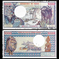 [КОПИЯ] Чад 1000 франков 1980г. (водяной знак)