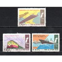 Транспорт КНДР 1972 год серия из 3-х марок