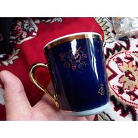 Кружка Довбыш шикарная позолота кобальт