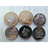 Сирия 6 монет в чек. блеске с рубля