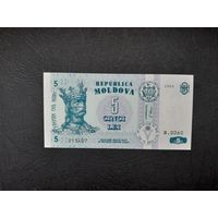 5 лей 1994 года. Молдова. UNC